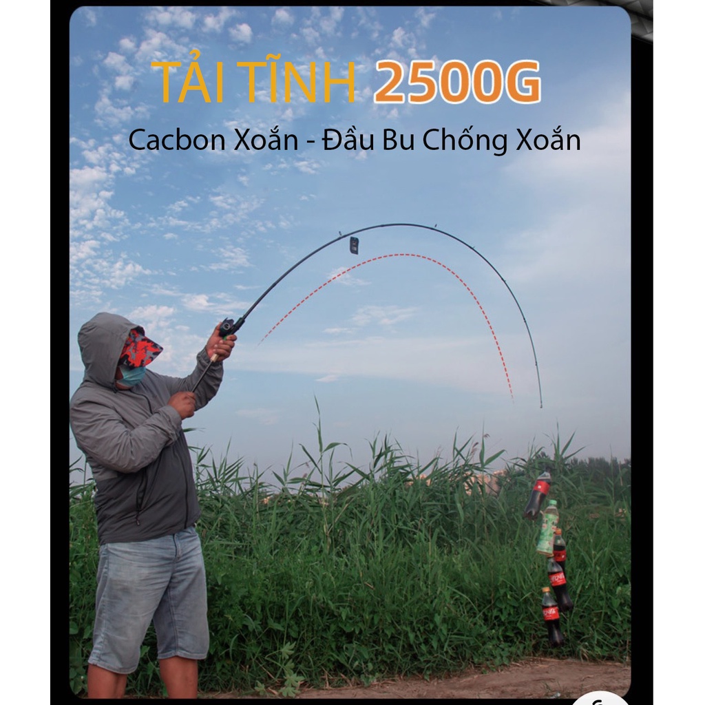 Cần Câu Lure  Carbon Magicsou Xanh Đen.