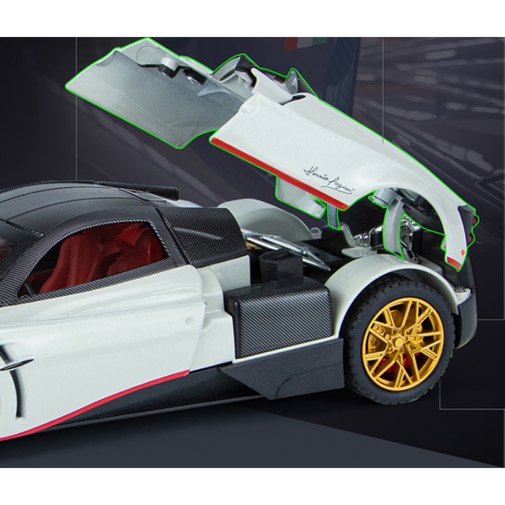 Xe mô hình sắt siêu xe Pagani Huayra TẶNG KÈM BIỂN SỐ tỉ lệ 1:24 CheZhi 3 màu
