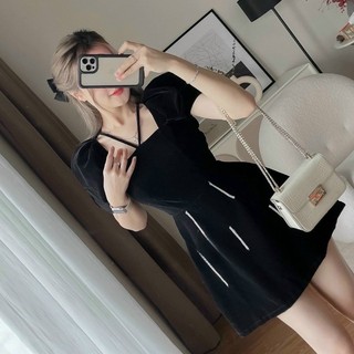 (SHOP TÁO ĐỎ BIGSIZE 50KG ĐẾN 90KG ) đầm cổ vuống dáng A cos dây