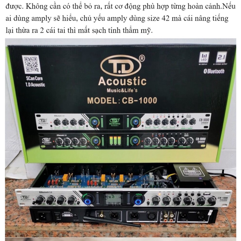 Nâng tiếng karaoke, Nâng tiếng TD Acoustic CB-1000 cao cấp, Bluetooth-Optical-USB-Chỉnh Âm Hay