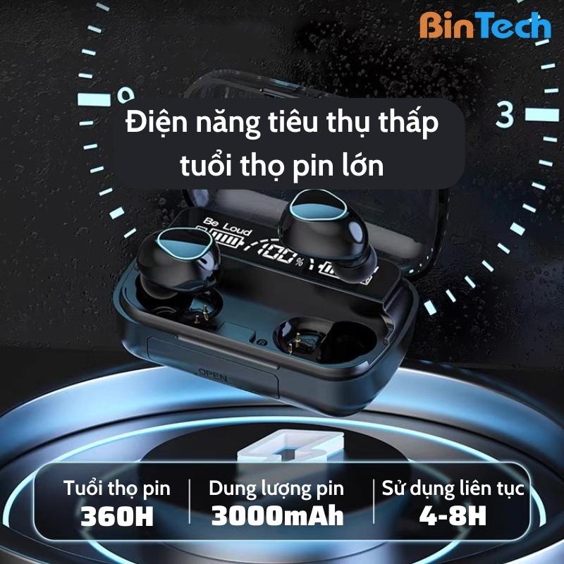 Tai Nghe Bluetooth M10 Pro Tai Nghe Không M10 Pro Phiên Bản Nâng Cấp Pin Trâu, Nút Cảm Ứng Tự Động Kết Nối - BINTECH