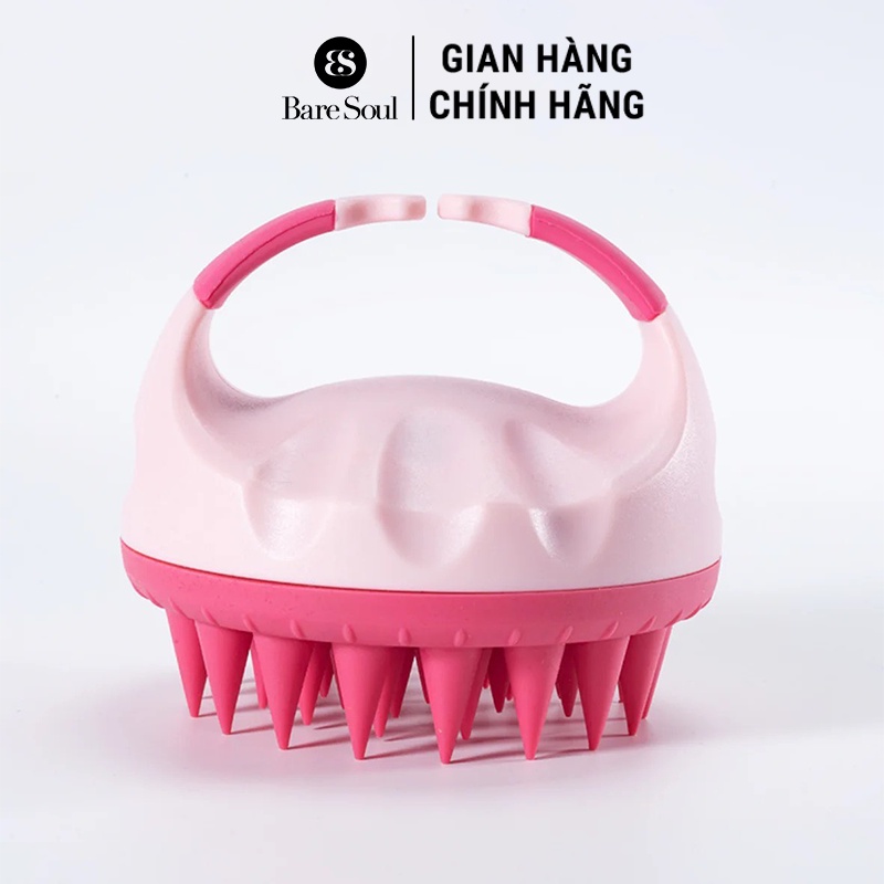 Lược Gội Đầu Cao Cấp Silicone BareSoul Massage Đầu Giảm Stress, Ngừa Rụng Tóc