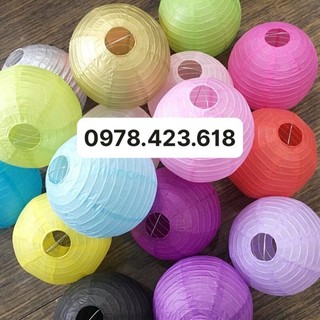 Đèn lồng Giấy tròn đủ màu sắc phong cách Nhật Bản Trang trí Trung thu,sinh nhật, hội nghị,tiệc cưới, lớp học vẽ mỹ thuật