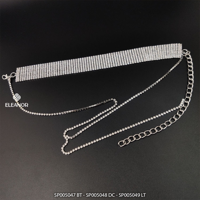 Bông tai dây chuyền vòng tay nữ dáng dài Eleanor Accessories bộ trang sức đính đá phụ kiện trang sức 5047