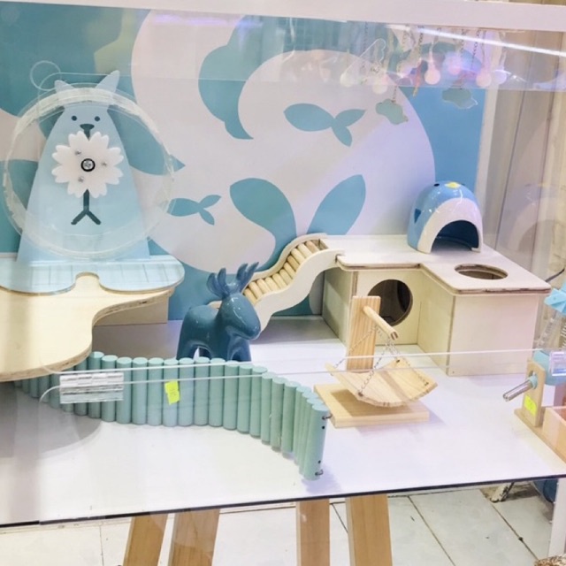 Hầm  trú chữ L cho hamster bản 9li