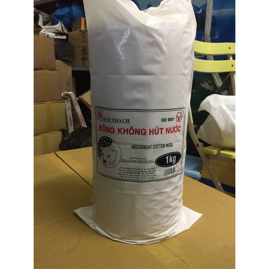 Bông gòn không thấm nước 1kg (Bông Mỡ)