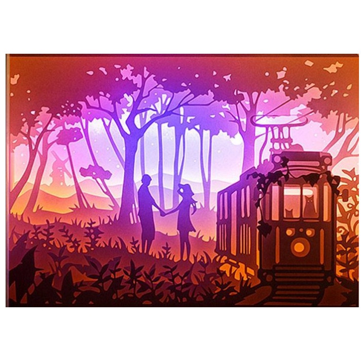 (Siêu hot)LIGHTBOX KIRIGAMI ĐÈN TRANH 3D NGHỆ THUẬT, DÙNG LÀM ĐÈN NGỦ, ĐÈN TRANG TRÍ, QUÀ TẶNG, LIGHTBOX INTO THE FOREST