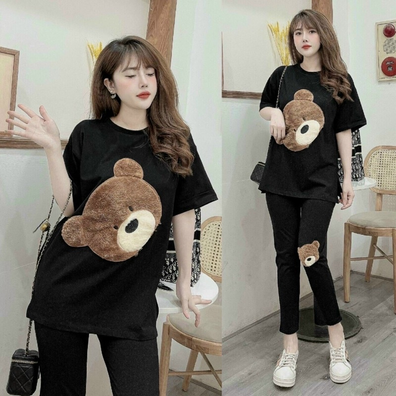 Sét bộ thun dài logo QC cao cấp