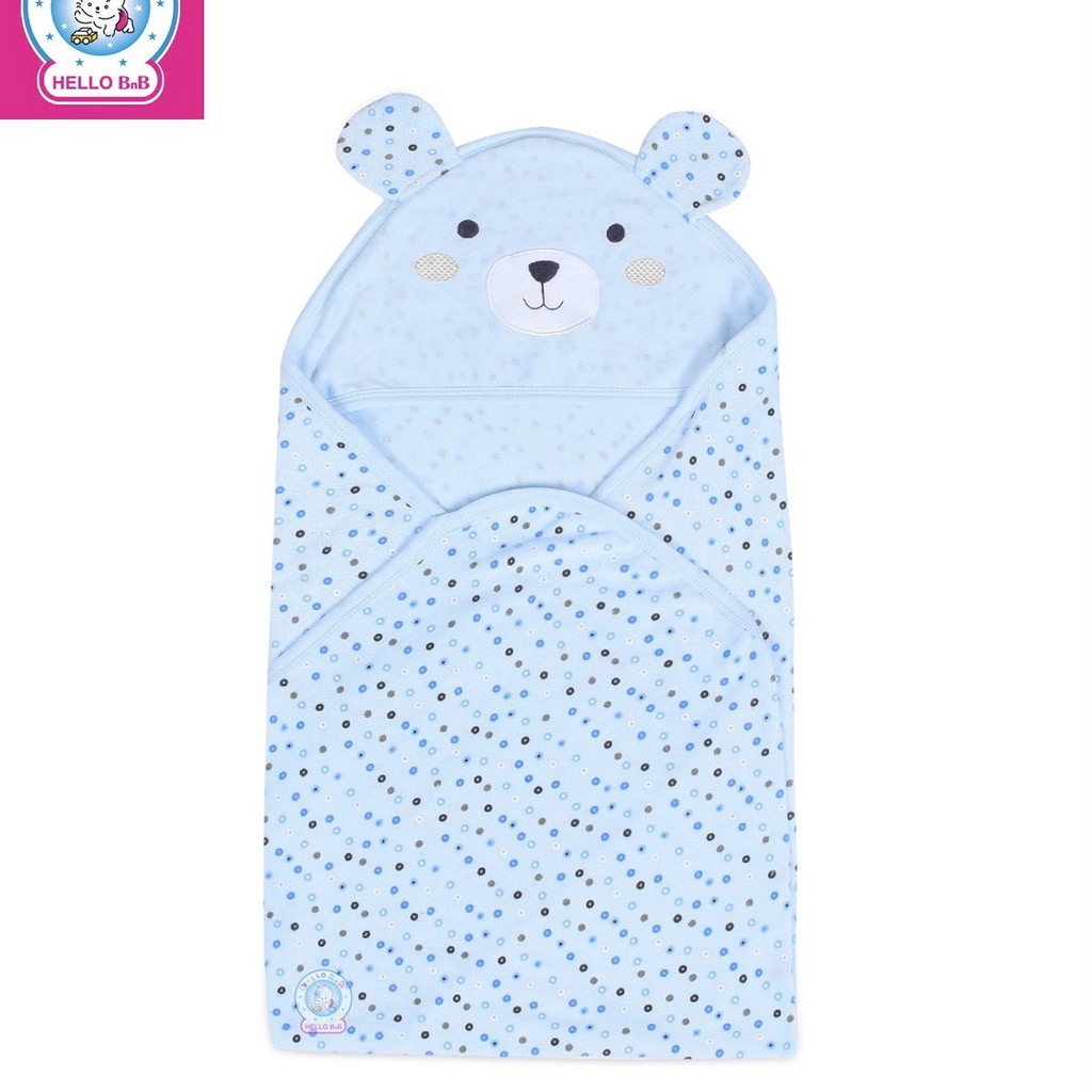 Choàng Khăn Lông Có Nón Cho Bé Lông Mềm Mịn Cao Cấp Hello B&amp;B_MẪU MỚI