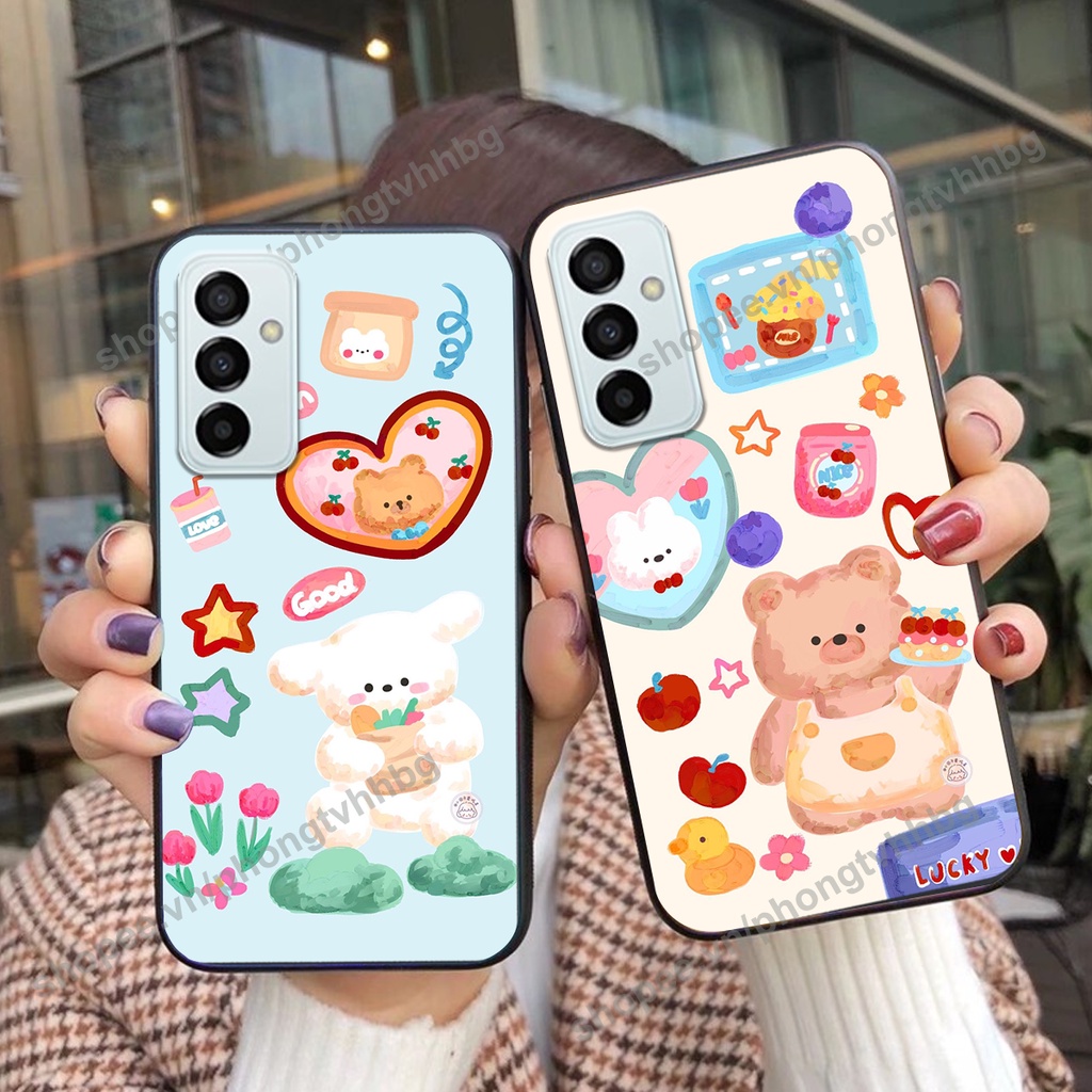 Ốp lưng Samsung M23 GẤU DÂU chi bi hoạt hình cute siêu rẻ