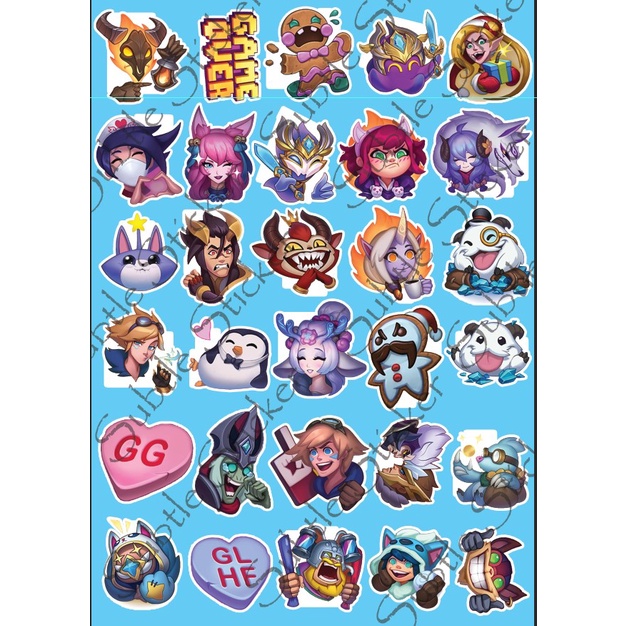 - Combo Set Sticker Emoji Lol /League of Legends - game Liên Minh Huyền Thoại dán trang trí siêu đẹp
