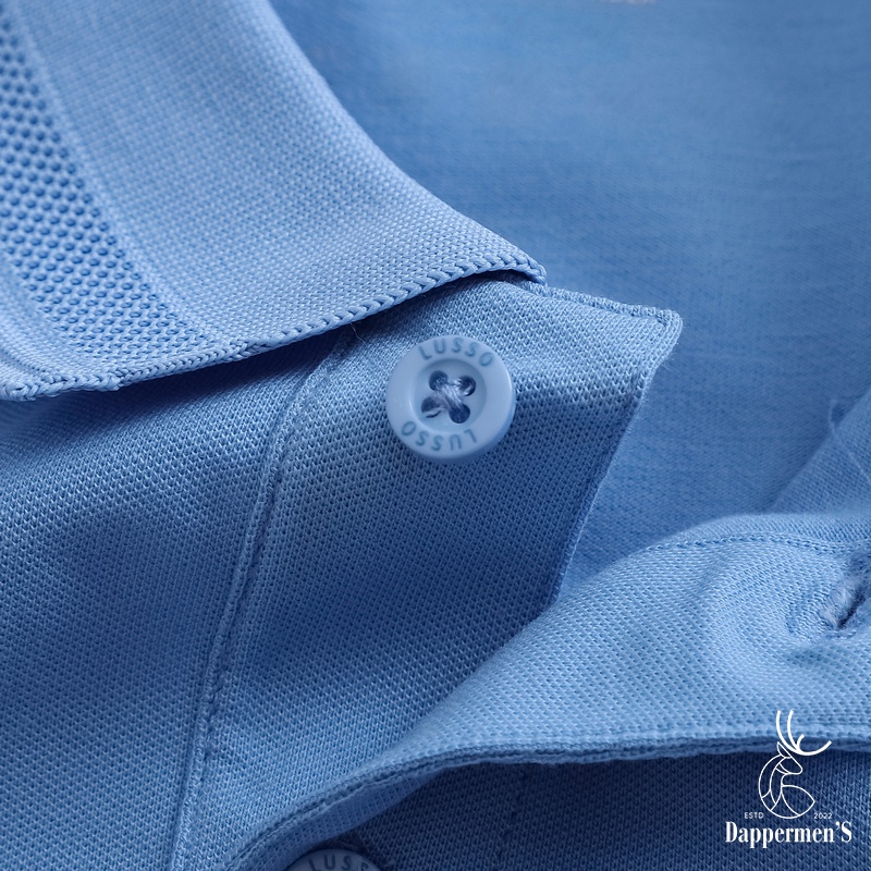 Áo polo nam slimfit dáng thun cổ bẻ màu trơn vải CVC cá sấu chất cotton co giãn 4 chiều TH-APL-005-LEB