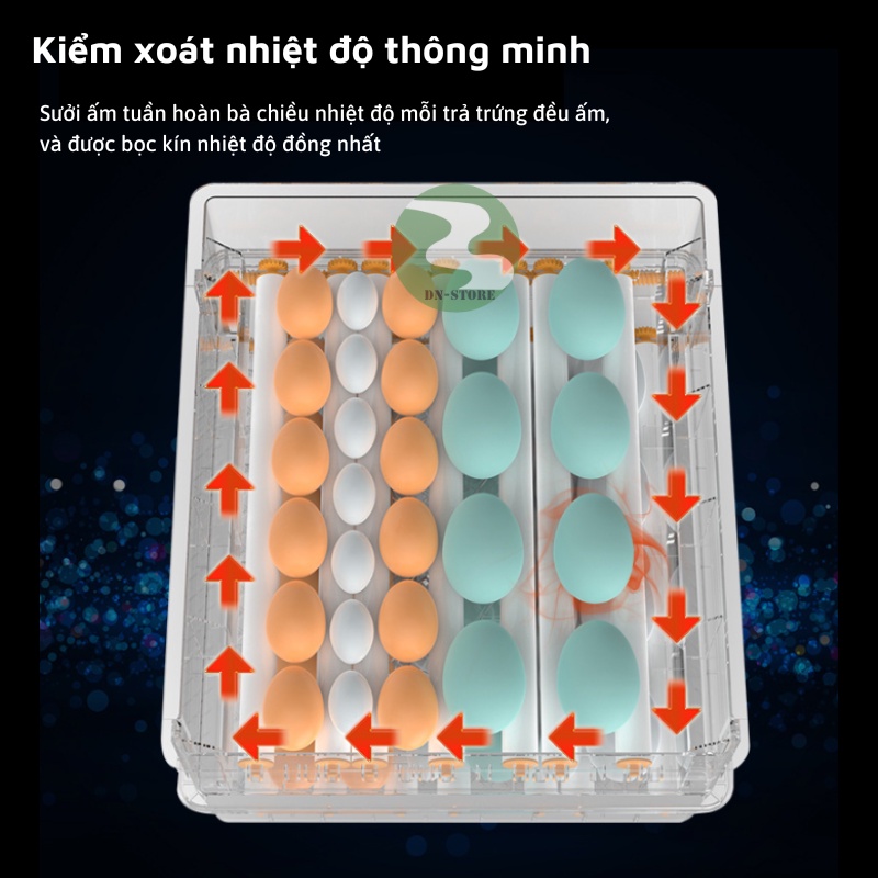 Máy ấp trứng mini thông minh tự đảo DN12-130 DN70