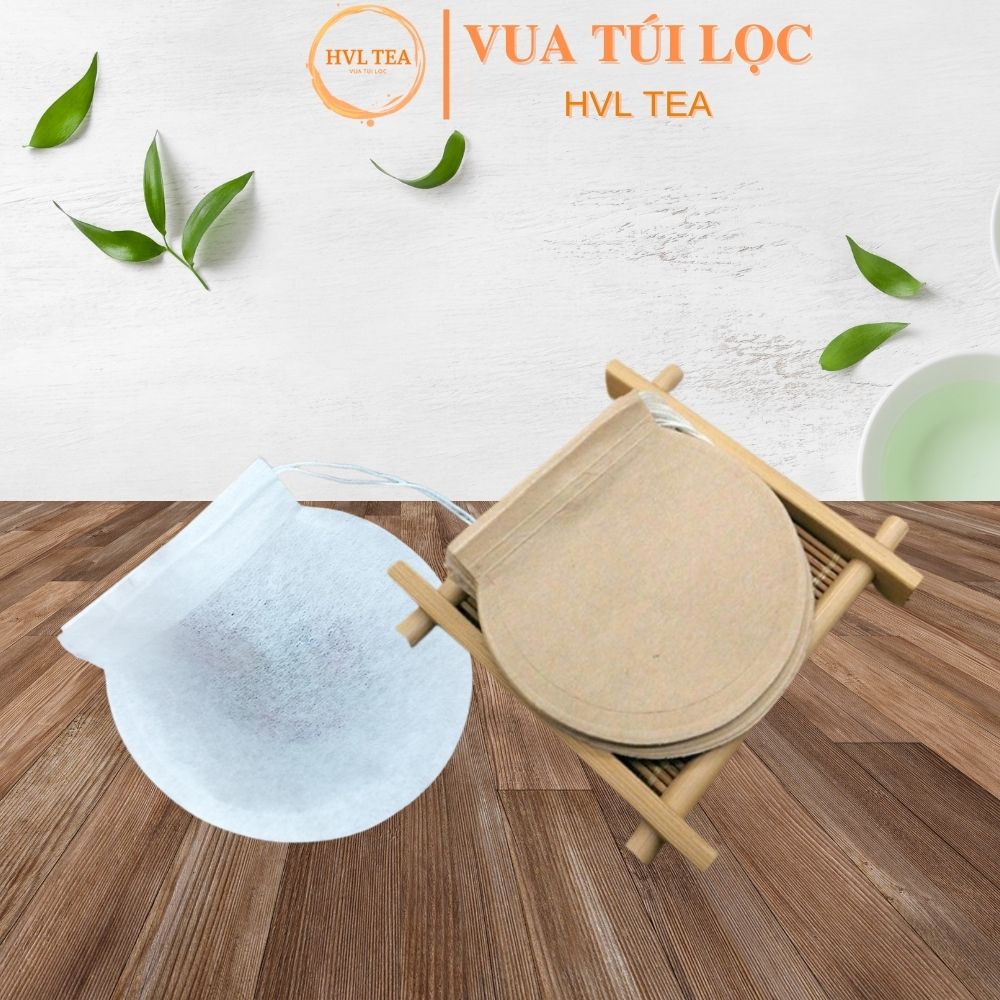 Túi lọc trà, thảo dược Giấy Tròn, Có Dây Rút, 100túi/sp - HVL TEA