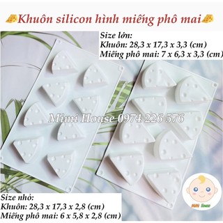 Khuôn silicon hình miếng phô mai làm bánh pudding, rau câu, đậu hũ non