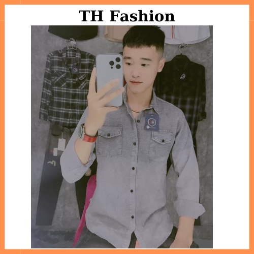 áo sơ mi nam /nữ đũi tay dài và tay ngắn phối màu giả rin hot