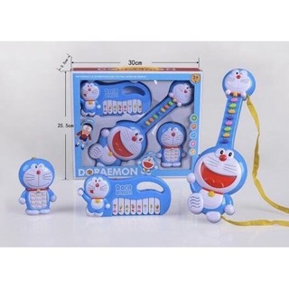 Bộ Đồ chơi Đàn Ghita, Điện thoại hình, Đàn Organ DOREMON Độc Đáo Cho Bé
