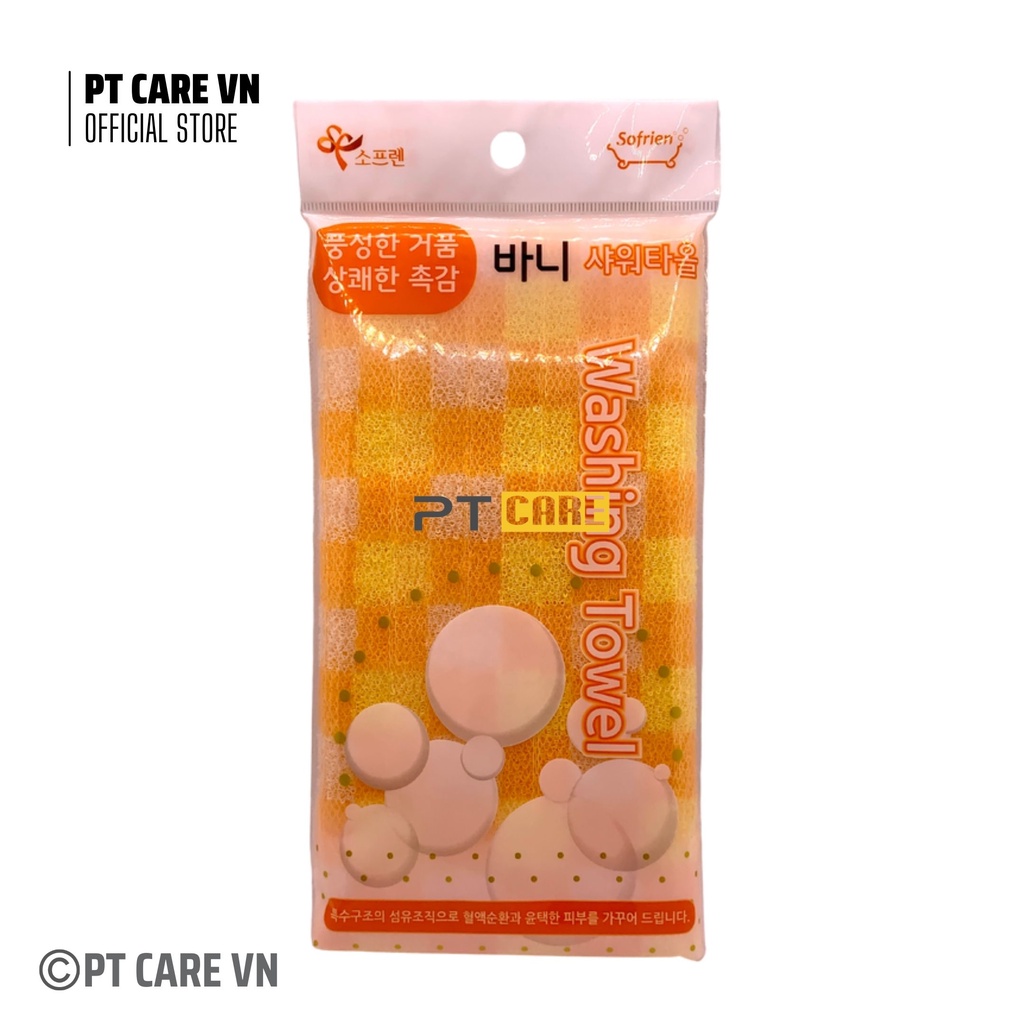 PT CARE VN | 01 Cái Khăn Tắm Massage Hàn Quốc Siêu Bọt Tẩy Da Chết Chất Lượng Hàng Đầu