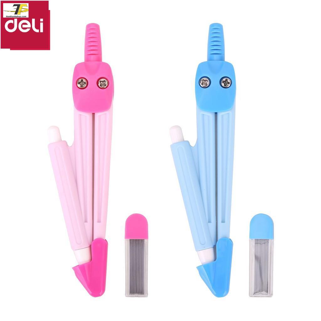 Compa Deli, Hồng/Xanh - 1 hộp - E8622 [Deli]