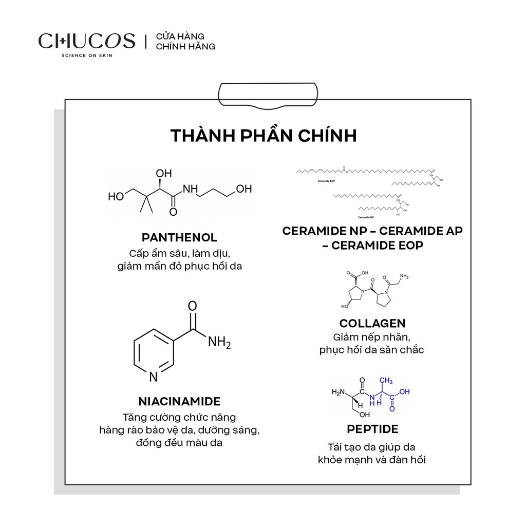 [Quà tặng] Tinh chất dưỡng da căng bóng, trẻ hoá và dưỡng ẩm da CHUCOS Peptide Booster 15ml