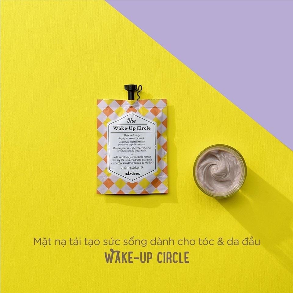 Mặt nạ tái tạo sức sống cho tóc và da đầu Davines The Wake Up Circle 50ML