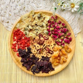 Trà thanh nhiệt mix atiso, hoa cúc và các thảo dược quý mát gan, giảm căng thẳng SATOSO gói 10g