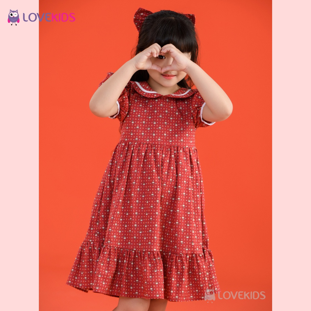 Đầm mùa hè họa tiết búp bê – Lovekids