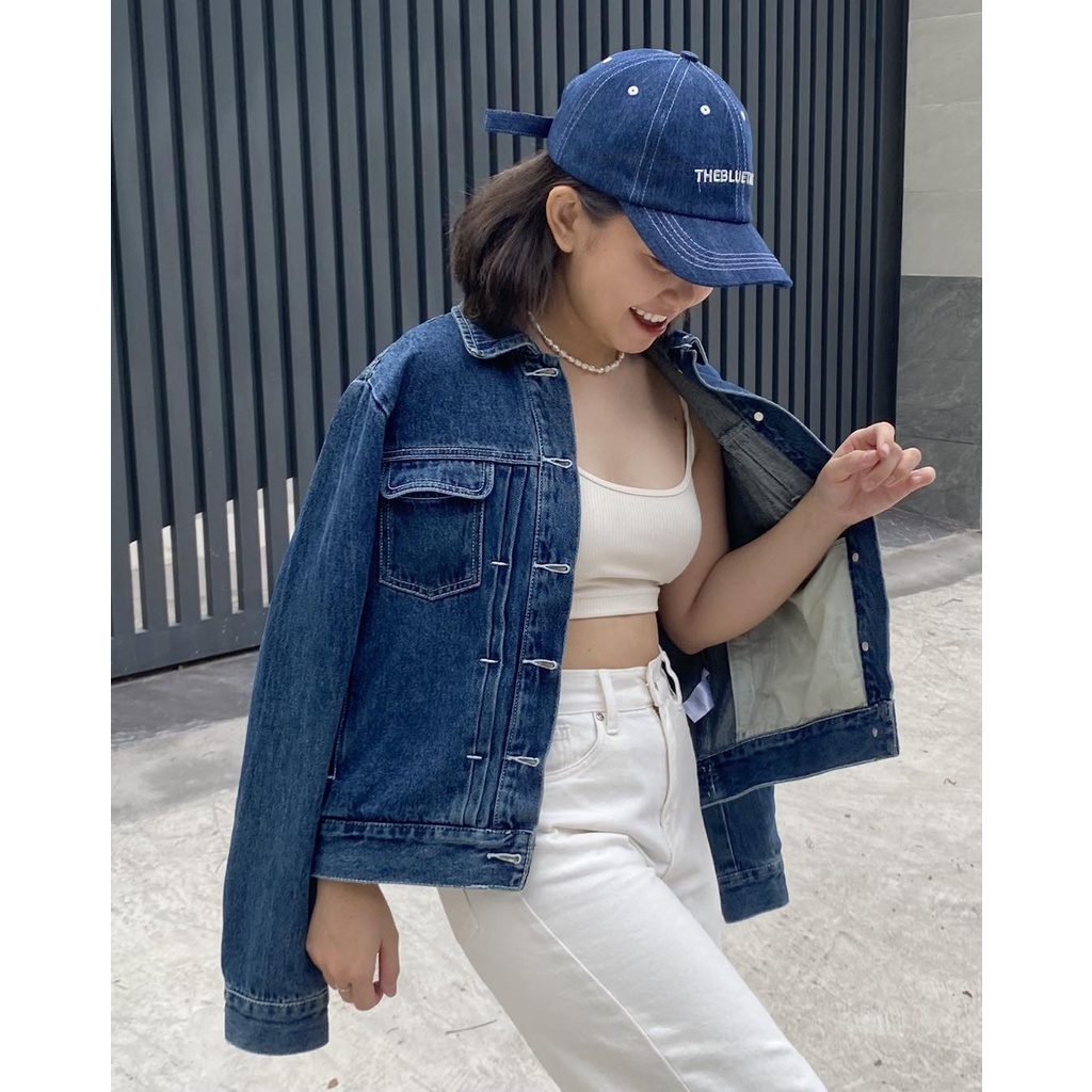 TheBlueTshirt - Nón Lưỡi Trai Nữ Vải Denim - Blue Denim Cap