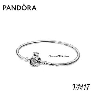 VÒNG TAY PAN ALE DÂY MỀM KHOÁ VƯƠNG MIỆN ĐÍNH ĐÁ BẠC S925 THUẦN KHIẾT HÀNG CAO CẤP