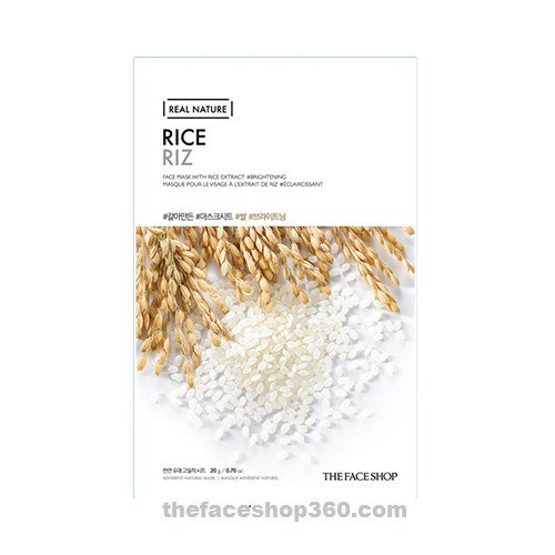 Mặt Nạ Làm Sáng Da TheFaceShop Real Nature Rice Face Mask 20g