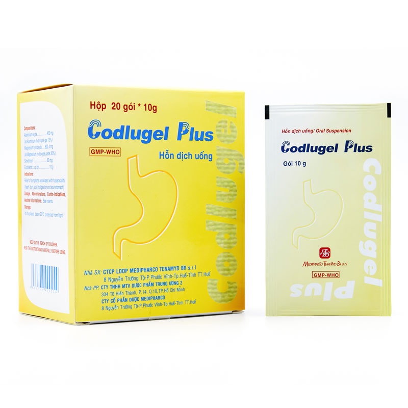 Dạ Dày Codlugel Plus - Giảm Trào Ngược Dạ Dày, hết Viêm Loét Dạ Dày - Hộp 20 gói