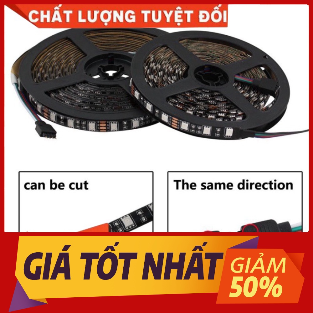 Cuộn LED DÂY RGB 7 MÀU 5055, kèm keo dán sẵn