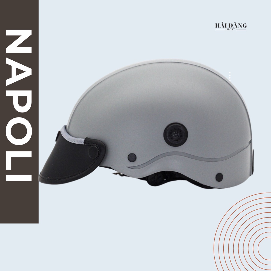 Mũ bảo hiểm 1/2 đầu Sơn Napoli N088 màu nâu nhám - Nón Chất bảo hành 12 tháng