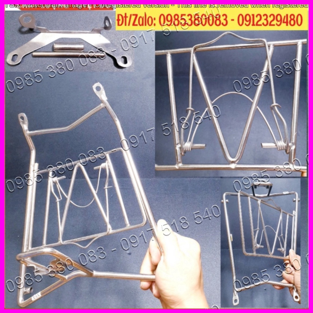 Baga NVX V1 Lượn Giữa INOX Cao Cấp Dày 10 Ly Cho Yamaha NVX 2014 - 2020  Hàng Cao Cấp