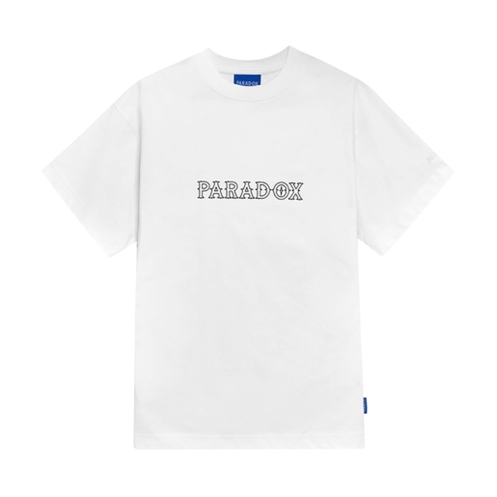 Áo thun form rộng Paradox tay lỡ - Unisex - In hình - THE FANCY TEE - Trắng