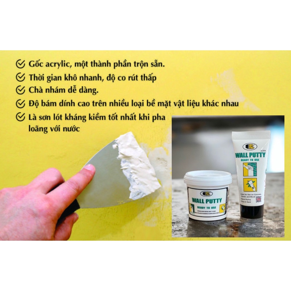 Keo Trám Tường chuyên dụng BOSNY  WALL PUTTY Chống thắm đa năng
