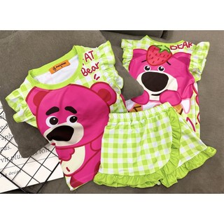 Đồ bộ bé gái, Bộ quần giả váy cho bé gái đi học từ 8-38kg chất cotton hàng xuất mềm mịn mát