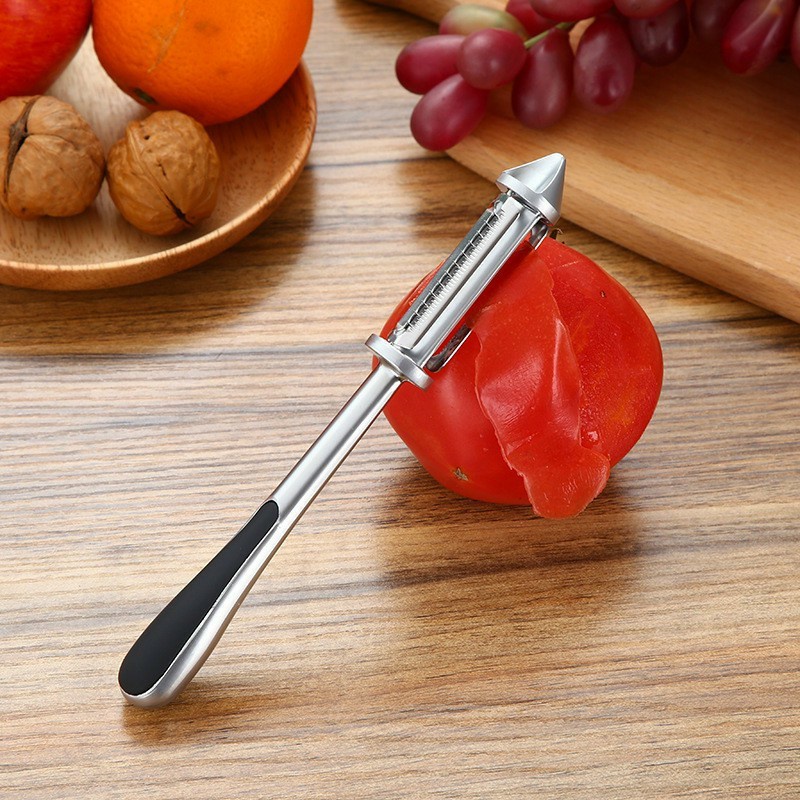 Nạo rau củ quả Inox Nạo quả cao cấp đa năng 4 in 1 (Nạo vỏ và bào sợi)