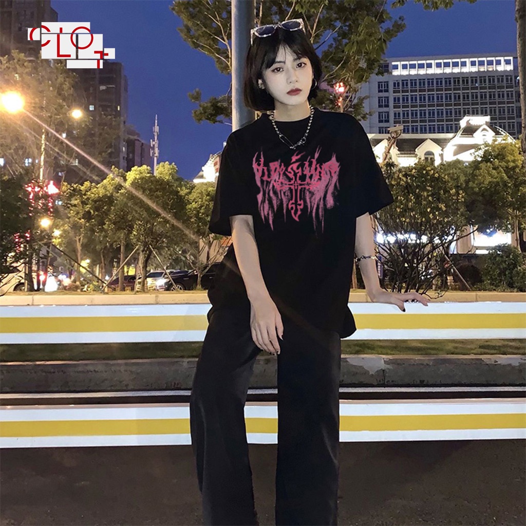 CLOT Áo thun nam nữ fashion retro Nâu xám bigsize unisex ulzzang 100%cotton