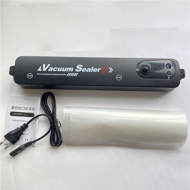 Máy Hút Chân Không Thực Phẩm - Máy Hút Chân Không Vacuum Sealer Mini Cao Cấp Tự Hàn Miệng Tiện Dụng Tặng Kèm Túi Hút