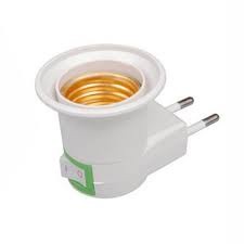 Đui đèn E27 phích cắm + công tắc.