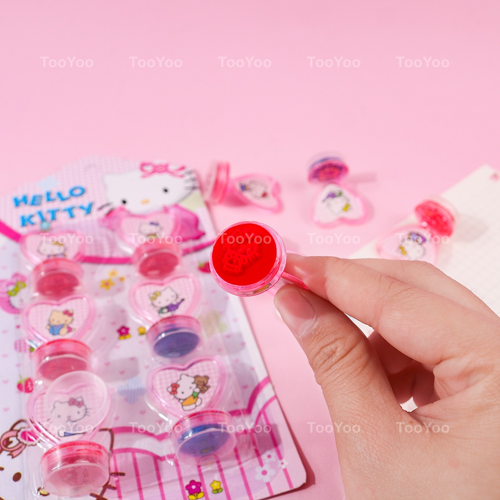 Set 6 con dấu Hello Kitty dễ thương cute TooYoo BK00286