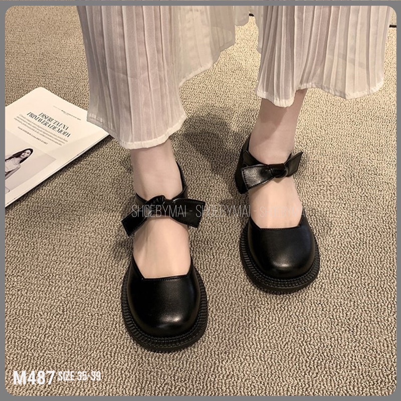 Giày búp bê nơ nữ M487 - 5 phân