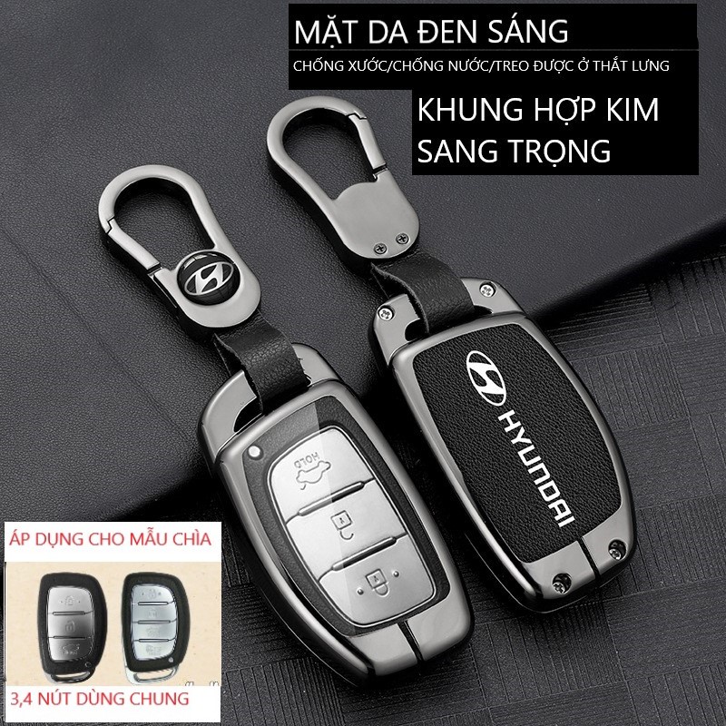 Ốp chìa khóa Hợp kim cao cấp Hyundai Creta, Elantra, Tucson, I10