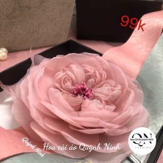 Hoa cài áo handmade bông hoa nhài lụa gấm mềm mịn - quỳnh ninh