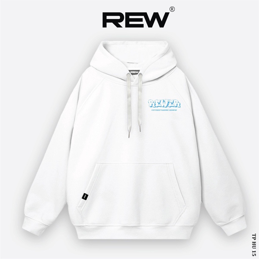 Áo Hoodie REW Unisex form rộng dành cho cả nam và nữ phong cách đường phố, mẫu REWER EST 2022 HD15
