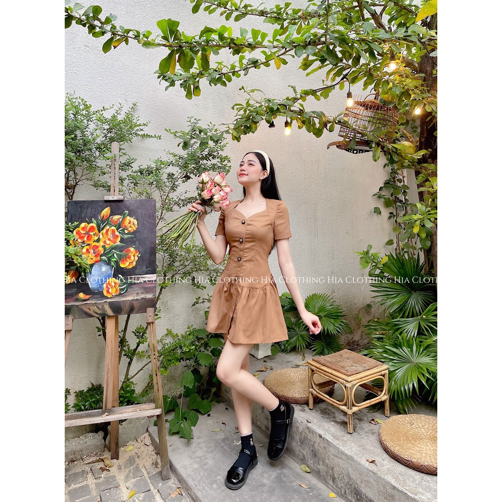 Váy Thiết Kế Cổ V 3 Màu HIA Clothing V839