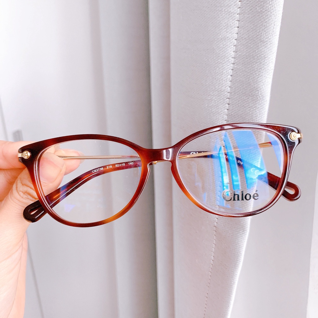 Gọng Kính Chloe CE2736 218 Clear Rectangular Ladies, viền havana (52-15-140)