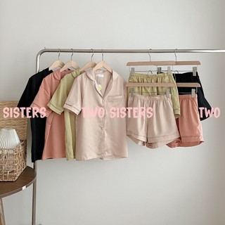[4 Mẫu] Bộ Pijama Cộc Đùi Basic Chất Lụa Ngọc Trai