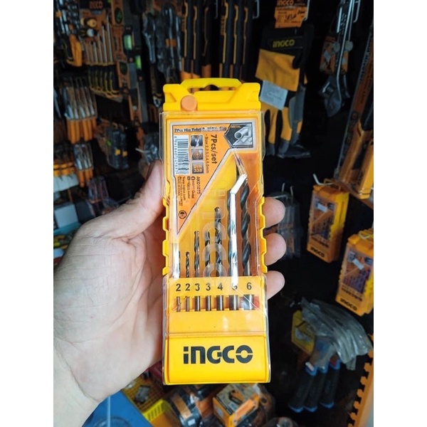INGCO Bộ 7 mũi khoan kim loại  AKD1075
